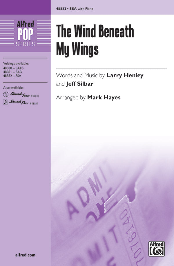 The Wind Beneath My Wings Sheet Music Preview