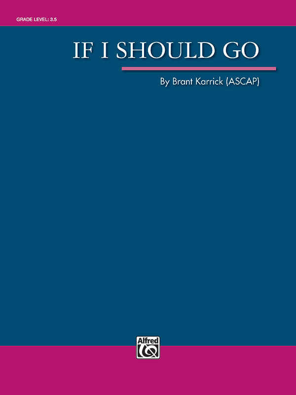 If I Should Go: E-flat Baritone Saxophone Sheet Music Preview