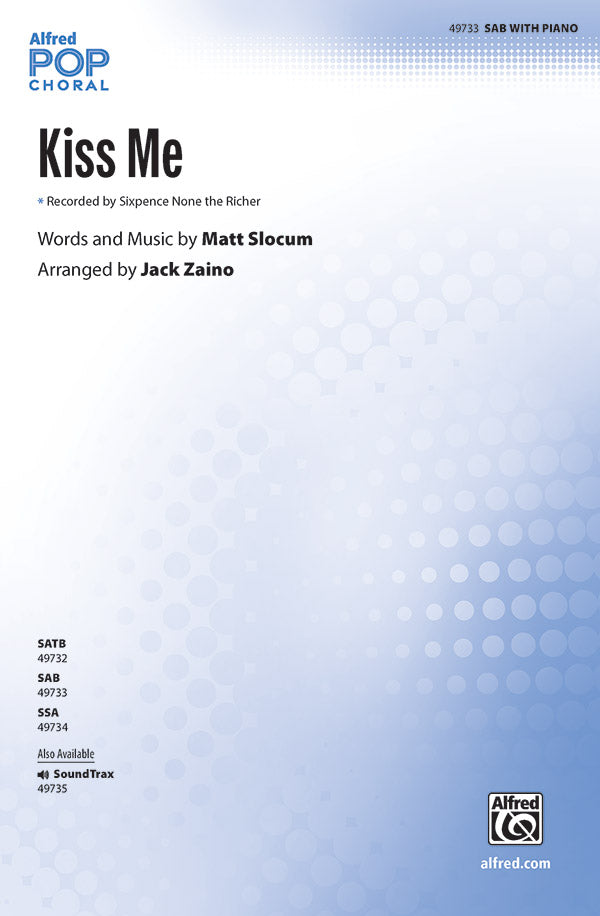 Kiss Me Sheet Music Preview