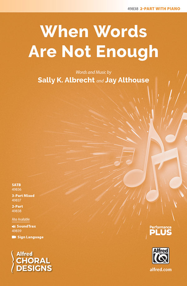 When Words Are Not Enough Sheet Music Preview