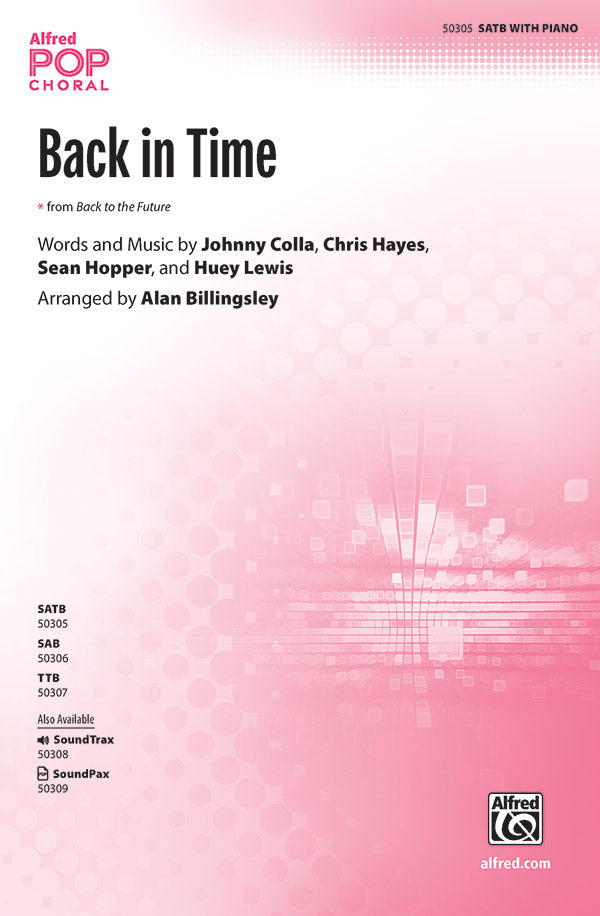 Back in Time Sheet Music Preview