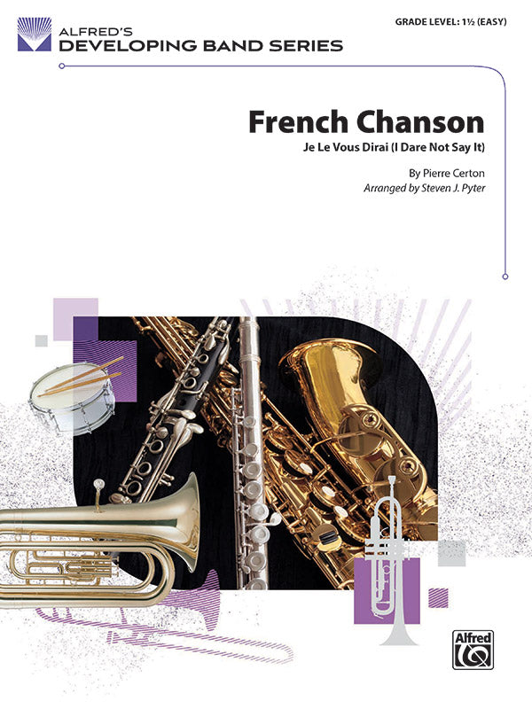 French Chanson: E-flat Baritone Saxophone Sheet Music Preview
