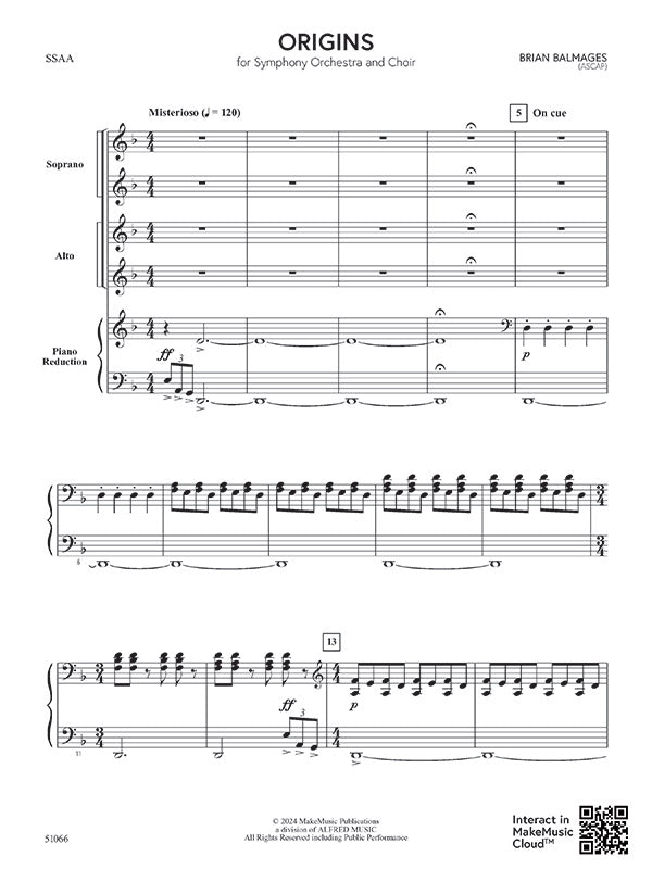 Origins Sheet Music Preview