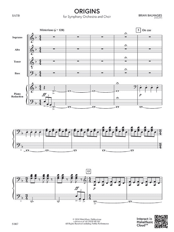 Origins Sheet Music Preview