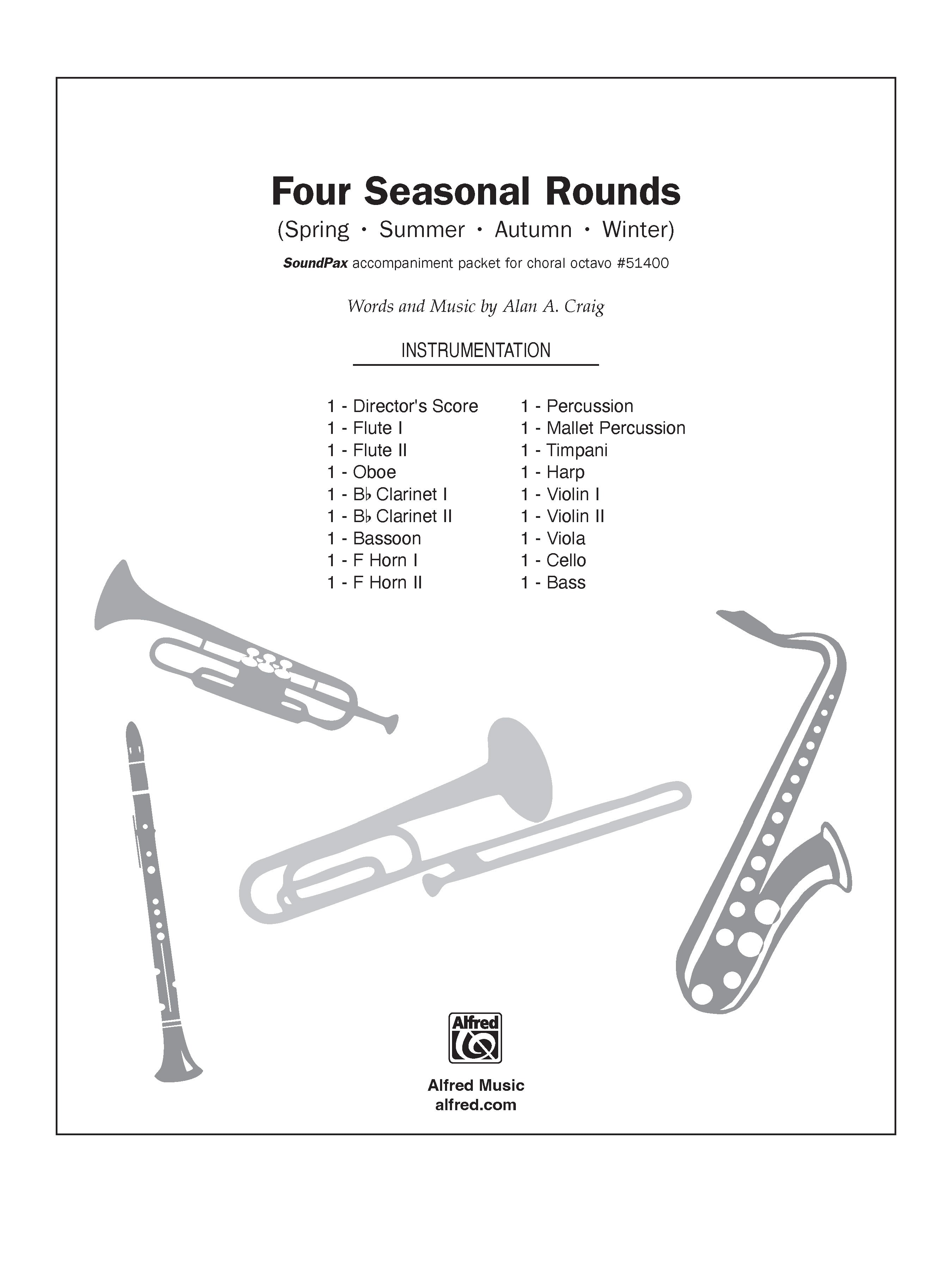 Four Seasonal Rounds: String Bass Sheet Music Preview