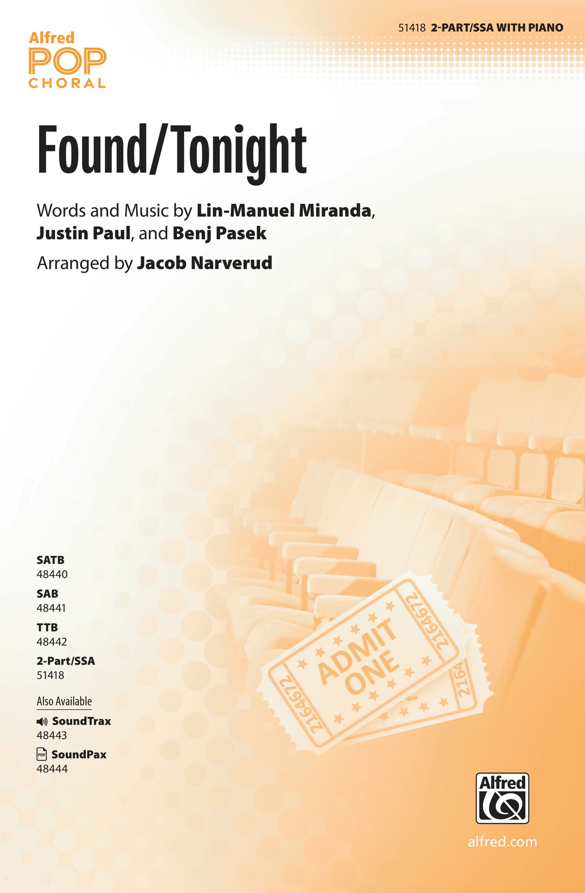 Found/Tonight Sheet Music Preview
