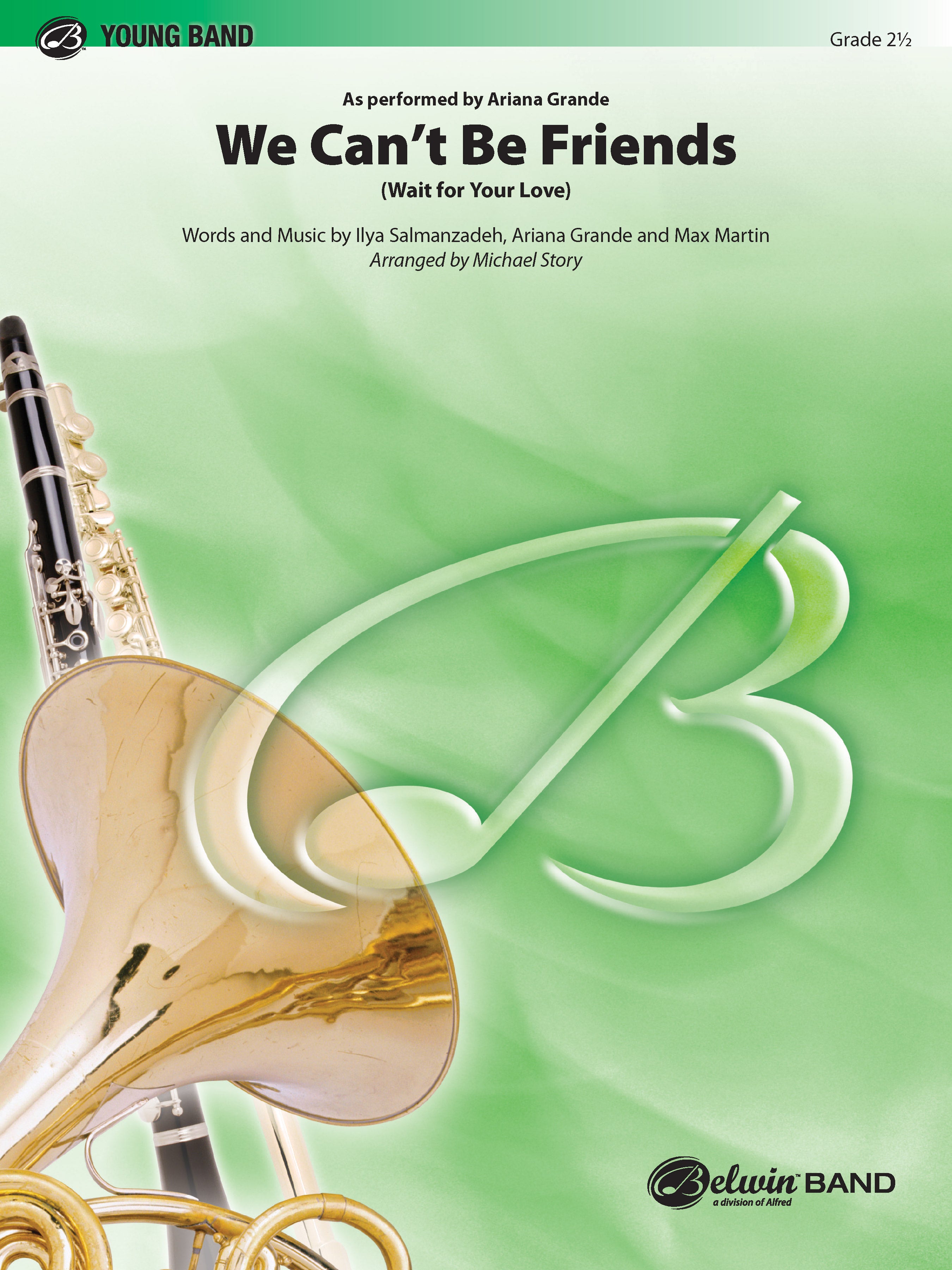 We Can't Be Friends: E-flat Baritone Saxophone Sheet Music Preview
