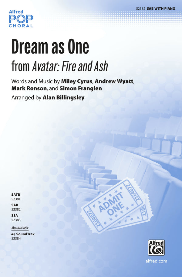 Dream as One Sheet Music Preview