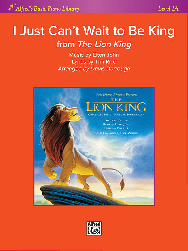 I Just Can't Wait to be King (from <i>The Lion King</i>) Sheet Music Preview