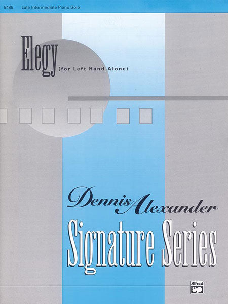 Elegy (for left hand alone) - Piano Solo Sheet Music Preview