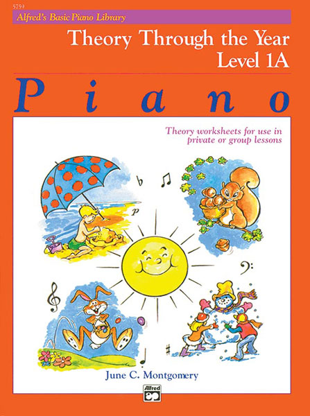 Alfred's Basic Piano Library: Theory Through the Year Book 1A Cover Image