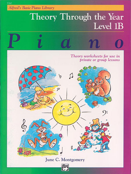 Alfred's Basic Piano Library: Theory Through the Year Book 1B: Theory Worksheets for Use in Private or Group Lessons Sheet Music Preview