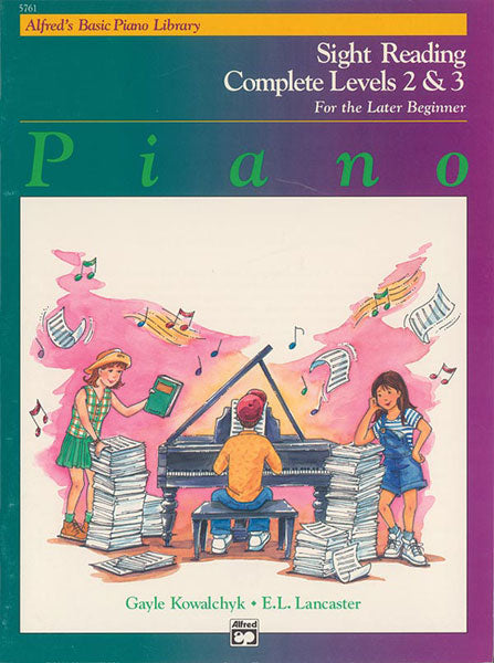 Alfred's Basic Piano Library: Sight Reading Book Complete Level 2 & 3 Cover Image