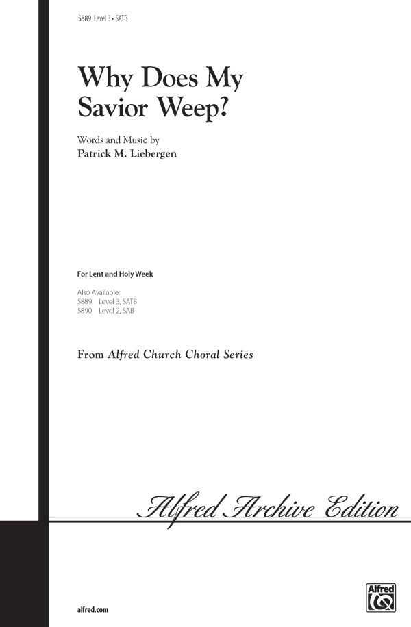 Why Does My Savior Weep? Cover Image