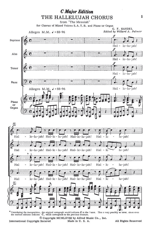 Hallelujah Chorus in C Major Cover Image