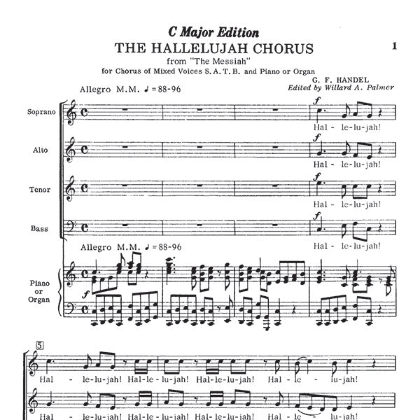 Hallelujah Chorus in C Major Sheet Music Preview