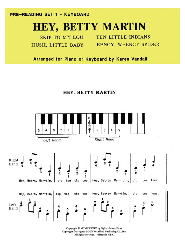 Pre-Reading Set 1 - Folk Songs Cover Image