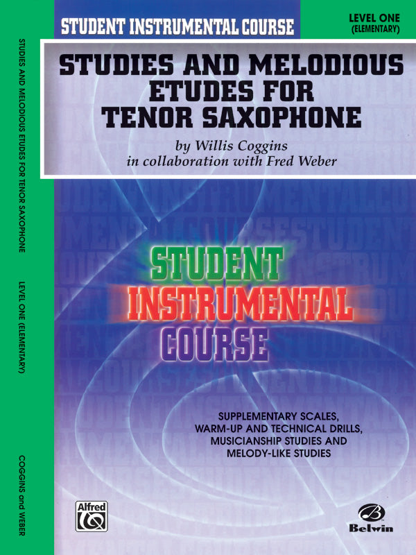 Student Instrumental Course: Studies and Melodious Etudes for Tenor Saxophone, Level I Cover Image