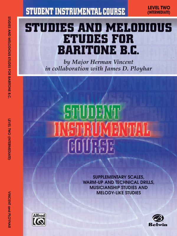 Student Instrumental Course: Studies and Melodious Etudes for Baritone (B.C.), Level II Cover Image