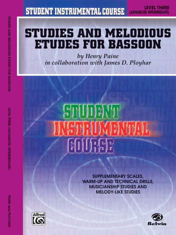 Student Instrumental Course: Studies and Melodious Etudes for Bassoon, Level III Cover Image