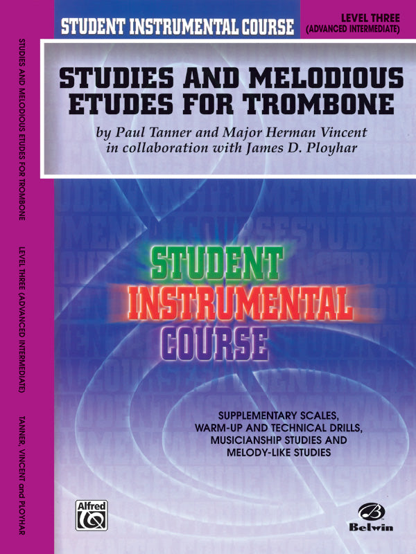 Student Instrumental Course: Studies and Melodious Etudes for Trombone, Level III Cover Image