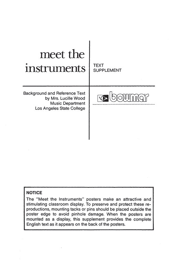 Meet the Instruments Cover Image