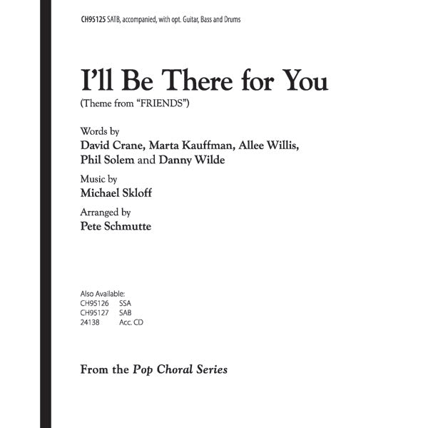 I'll Be There for You (Theme from "Friends") Sheet Music Preview