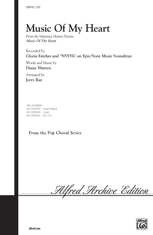 Music of My Heart (as Recorded by *NSYNC and Gloria Estefan) Sheet Music Preview