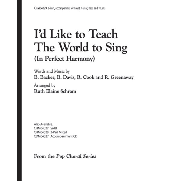 I'd Like to Teach the World to Sing (In Perfect Harmony) Cover Image