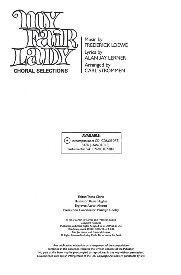 My Fair Lady (Choral Selections) Cover Image
