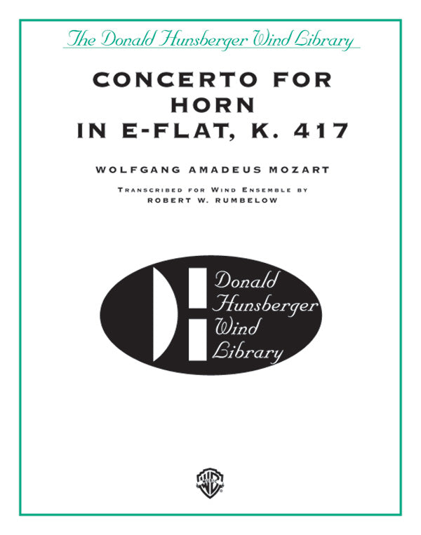 Concerto for Horn in E-flat, K. 417 Cover Image