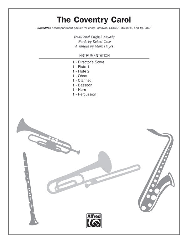 The Coventry Carol: Percussion Sheet Music Preview