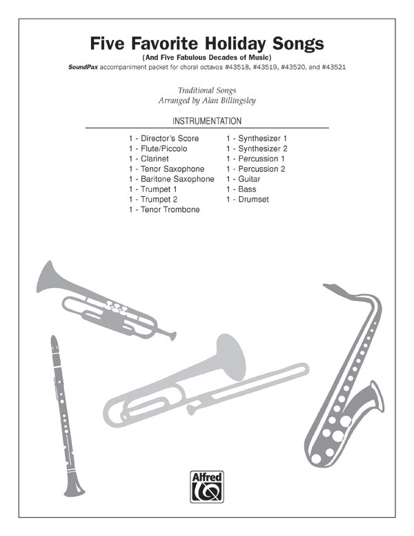 Five Favorite Holiday Songs Sheet Music Preview