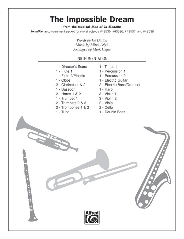 The Impossible Dream: Oboe Sheet Music Preview