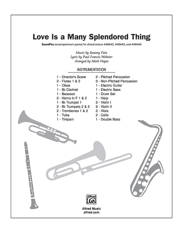 Love Is a Many Splendored Thing                                                                                                                                                                                                                                                                              Sheet Music Preview