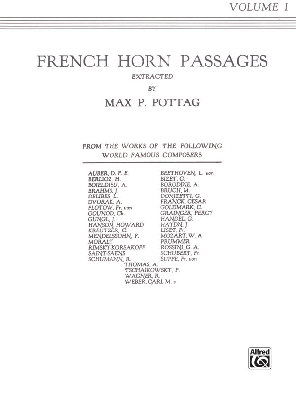 French Horn Passages, Volume I Cover Image