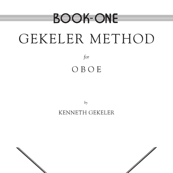 Gekeler Method for Oboe, Book I Cover Image