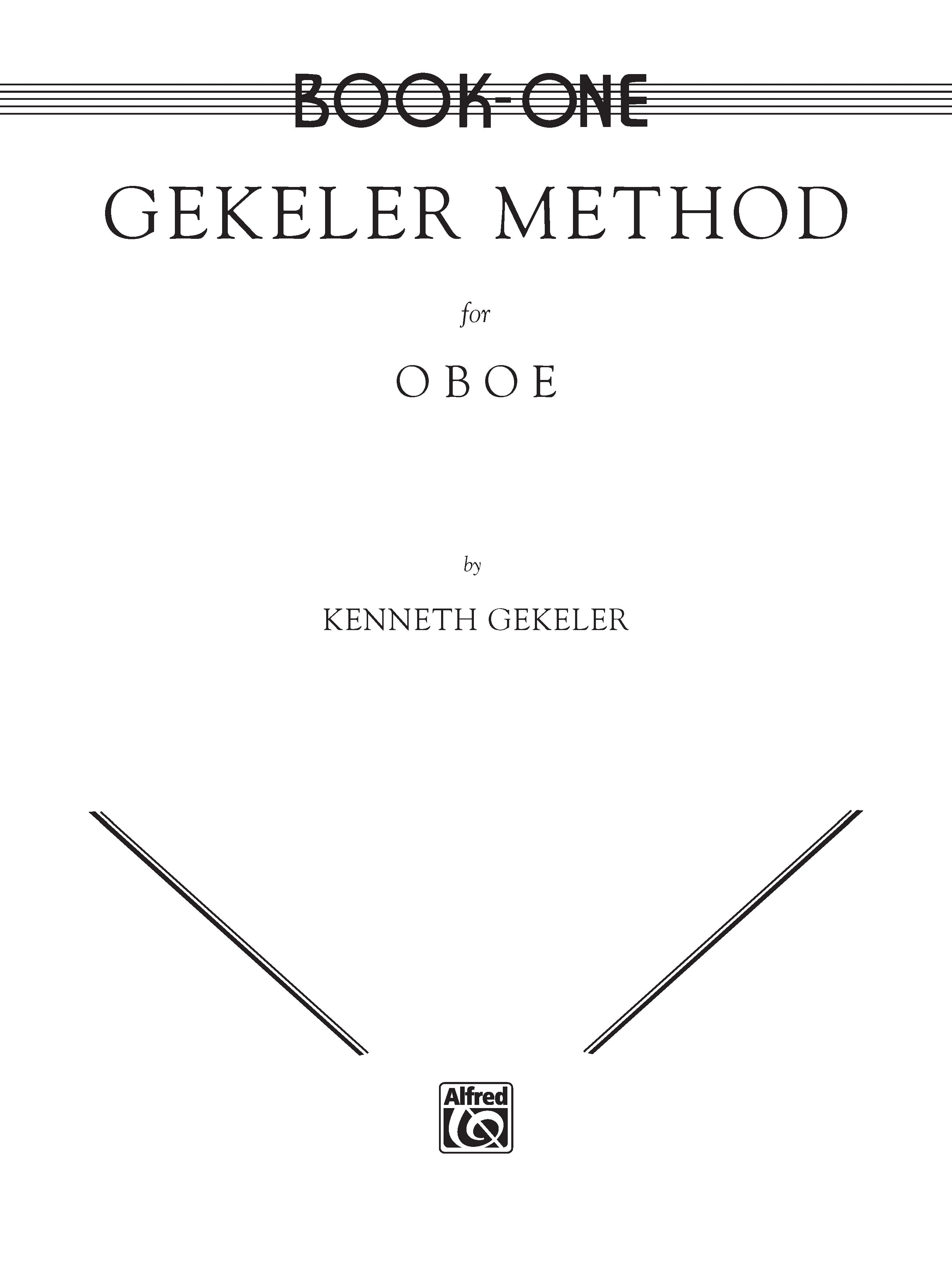 Gekeler Method for Oboe, Book I Cover Image