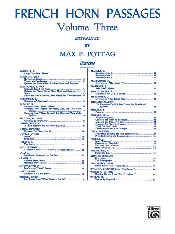 French Horn Passages, Volume III Cover Image
