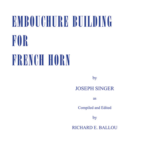 Embouchure Building for French Horn Cover Image