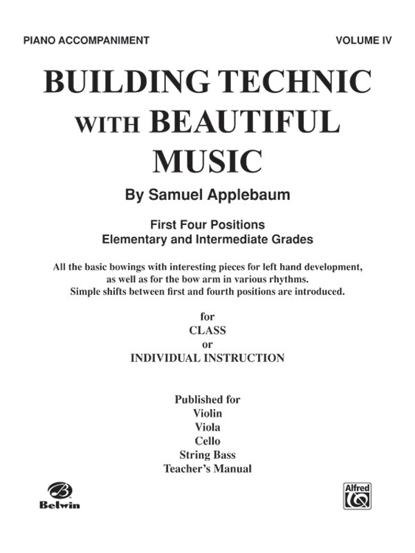 Building Technic With Beautiful Music, Book IV Cover Image
