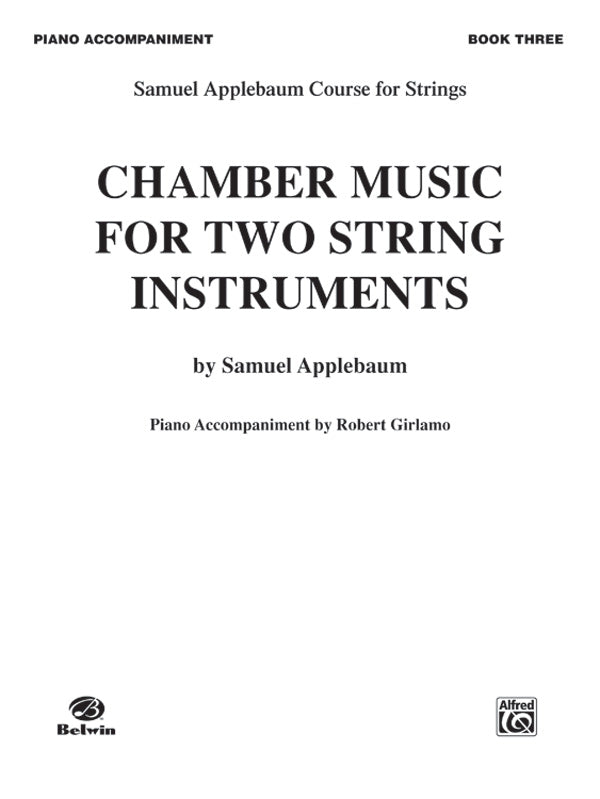 Chamber Music for Two String Instruments, Book III Cover Image