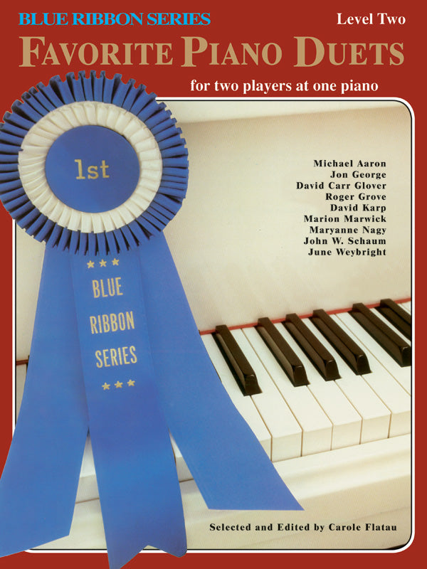 The Blue Ribbon Series: Favorite Piano Duets, Level 2, Volume 1 Cover Image