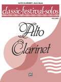 Classic Festival Solos (E-flat Alto Clarinet), Volume 1 Solo Book Cover Image