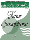 Classic Festival Solos (B-flat Tenor Saxophone), Volume 2 Piano Acc. Cover Image