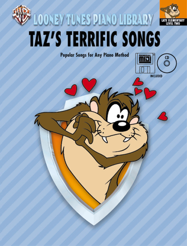 Looney Tunes Piano Library, Level 2: Taz's Terrific Songs Cover Image