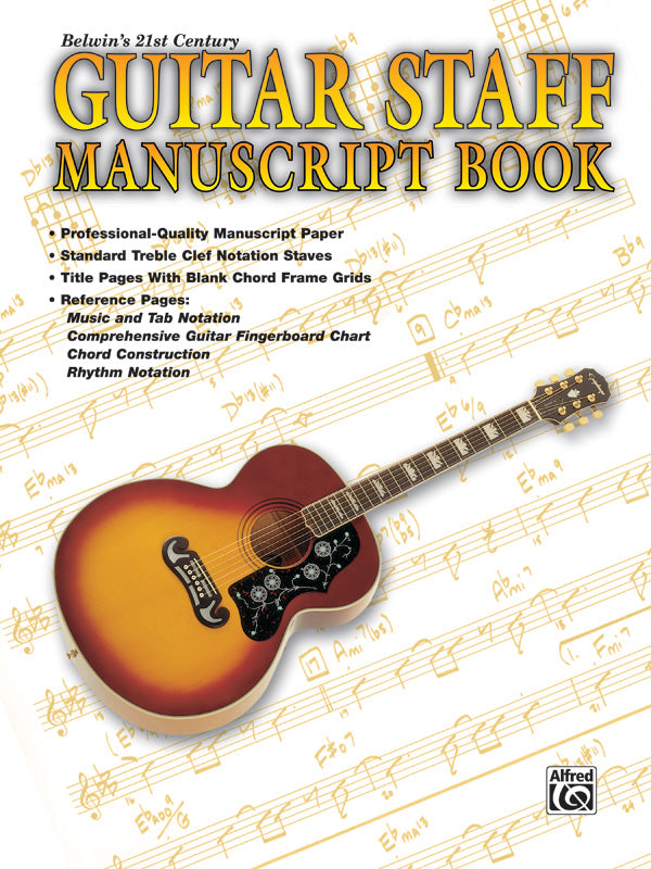 Belwin's 21st Century Guitar Staff Manuscript Book Cover Image