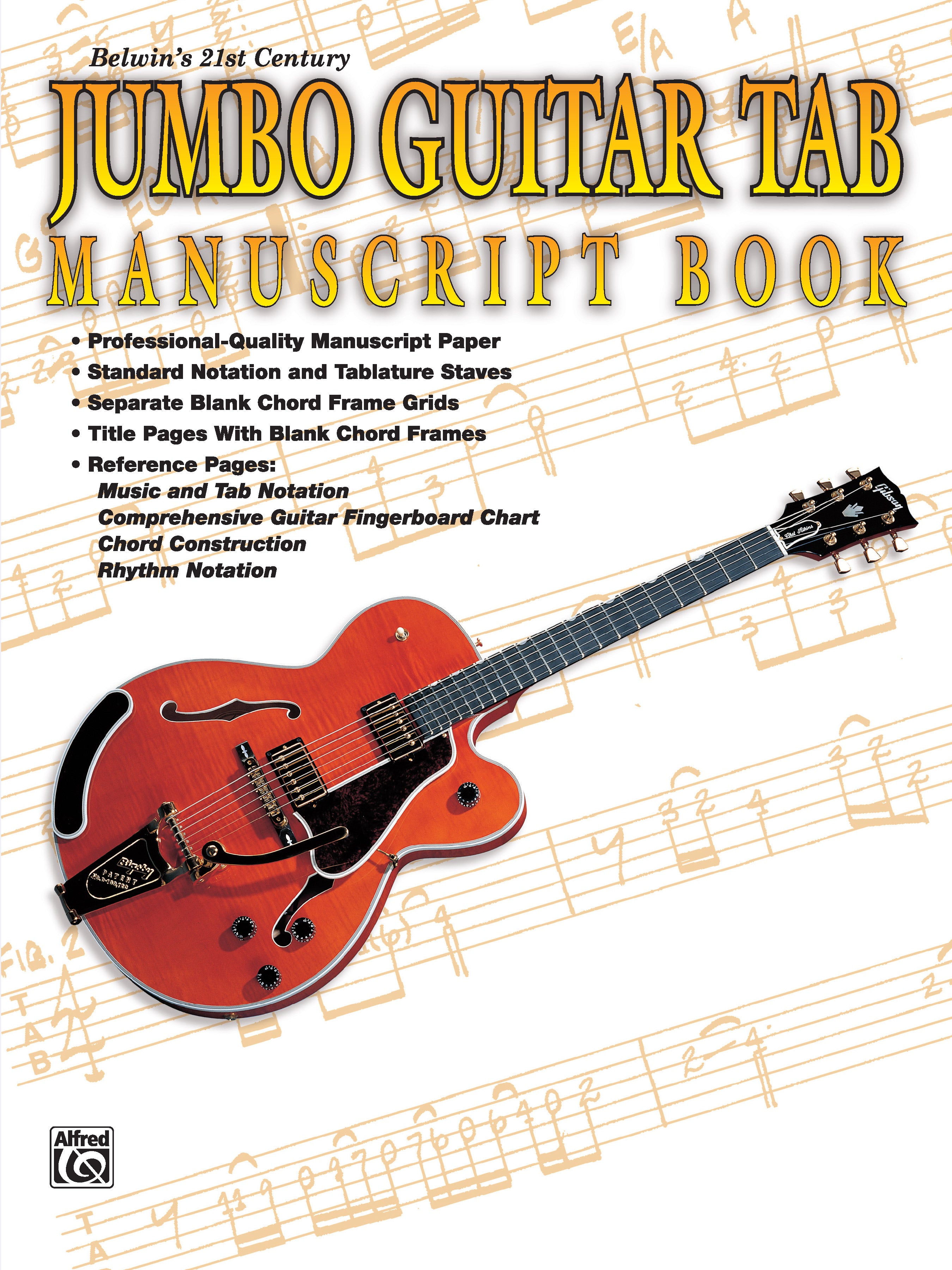 Belwin's 21st Century Jumbo Guitar TAB Manuscript Book Cover Image