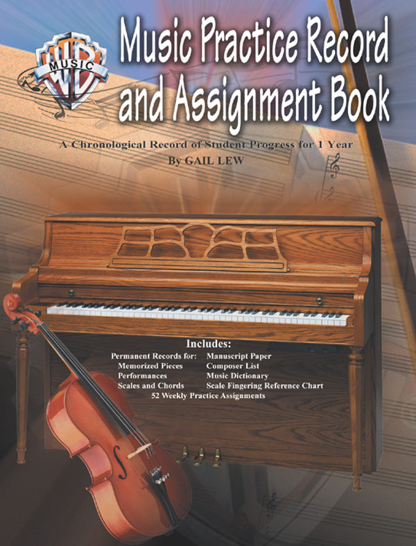 Music Practice Record and Assignment Book Cover Image