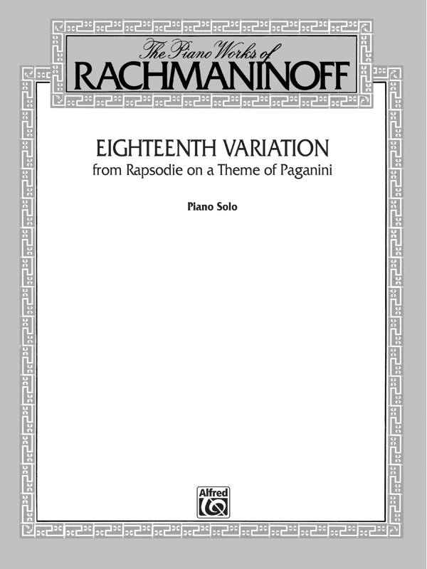 Eighteenth Variation (from <I>Rhapsodie on a Theme of Paganini</I>) Cover Image